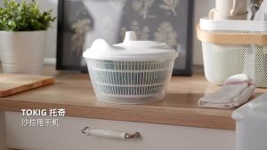 Mangkuk Putar Penyaring Pengering Sayuran: Pencampur Salad & Salad Spinner Bowl
