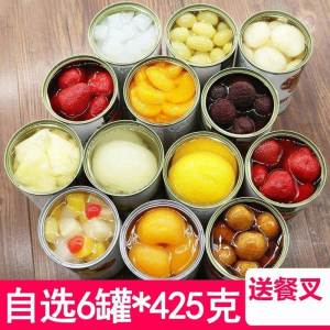 Mixed Flavors Fruit Canned Food Dried Yellow Peaches Oranges Haws Grapes Dried Pineapple Hawthorn Coconut Fruits in Can