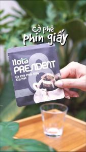 Cà phê phin giấy 100% Arabica đặc sản Specialty coffee nguyên chất rang mộc ILOTA hộp 10 gói x 12gr