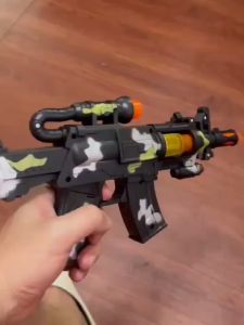 Childrens toys with music electric toy guns infrared flash submachine guns