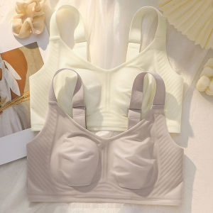 OK Bra Big Chest Appear Small Underwear Womens Summer Ultra-thin Seamless Rabbit Ear Plus size Breast-reduction Anti-sagging Bra