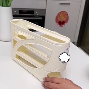 3 Tier Egg Storage Box Rolling Egg Design Large Capacity Anti-Drop Antibacterial Egg Organizer Rack Refrigerator Egg Holder