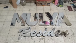 Huruf Timbul Stainless 100% Handmade