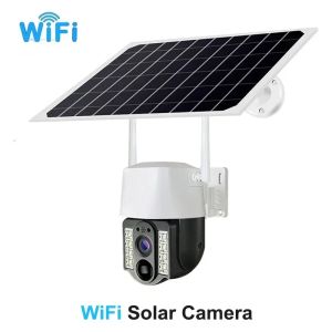 8MP Wifi Solar Camera 4G Sim Outdoor Dual Lens IP Cameras PIR Night Vision V380Pro CCTV Home Security Protection Monitor Cam