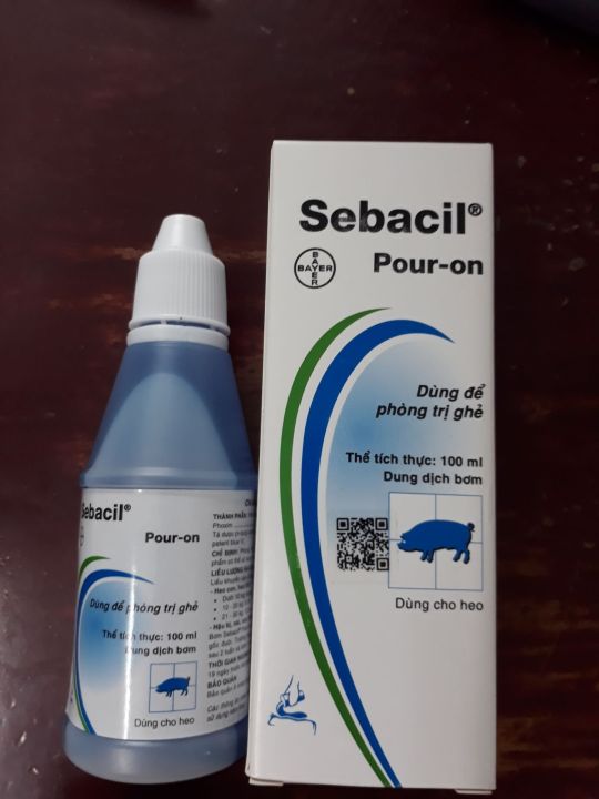 [CHÍNH HÃNG] - SEBACIL - BAYER - Đặc trị ve, ghẻ, rận trên chó, heo ...