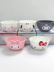 Bát Sứ Sanrio 3D Nổi Họa Tiết Hello Kitty Kuromi Thiết Kế Hoạt Hình Dễ Thương Dùng Làm Bát Cơm/salad Thân Thiện Với Môi Trường Bộ Sưu Tập Đồ Dùng Nhà Bếp.