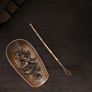 2Pcs/Set Alloy Weaving Chaze Tea Shovel Set Handmade Coffee Bean Taking Tools Traditional Kung Fu Tea-scoop Accessories