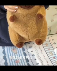 Gấᴜ Bông Capybara Chảy Mũi Đáng Yêu Chuột Lang Nước Rút Mũi Hồng Nâu Thú Nhồi Bông Capybara Kéo Mũi