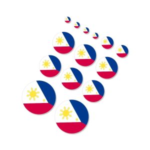 Cờ Philippines Vinyl Decal PVC Miếng Dán Chống Thấm Nước Ngoại Thất Ô Tô Ô Tô Xe Máy Trang Trí Bề Mặt Gắn Tạo Kiểu Dính