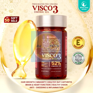 Olive Care VISCO3 Minyak Ikan Kucing Murni & Alami Non-GMO Tinggi Omega 3 6 9 untuk Kesehatan Kulit dan Bulu Kucing