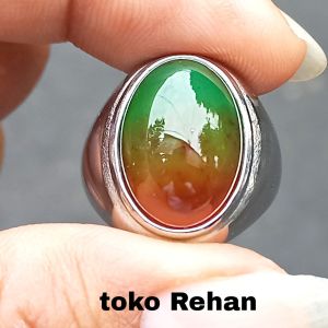 CINCIN BATU PANCAWARNA ASLI BATU ALAM