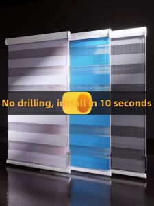 Gagaku | Drill-Free Light-Blocking Roller Blind for Bathroom and Office