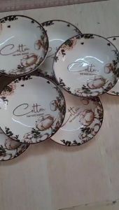 BỘ 5 ĐĨA ĐỰNG NƯỚC CHẤM – HỌA TIẾT HOA VĂN 4D