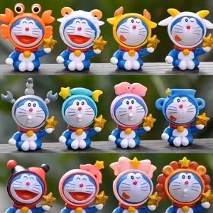 Figure Doraemon Zodiak Set 12pc 5-6cm Topper Doraemon Zodiac Topper KUE BIRTHDAY GIFT