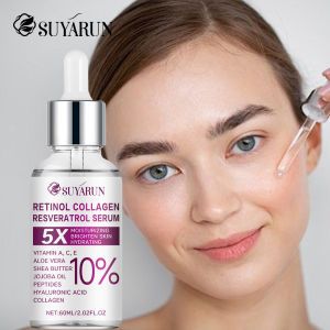 SUYARUN Retinol Resveratrol Facial Serum Organic Brightening Moisturizer Reduces Wrinkles & Dark Spots.