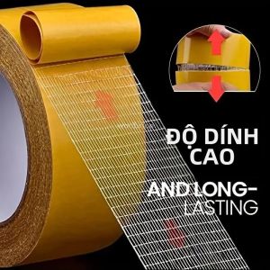 Băng Keo Hai Mặt Cực Mạnh Băng Lưới Chống Nước Chống Trượt Siêu Mạnh Cho Nhà Bếp Phòng Tắm Ống Nước