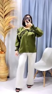 JOSU - ILAYA TOP KATUN TWISTCONE: Baju Blouse Atasan Wanita Casual