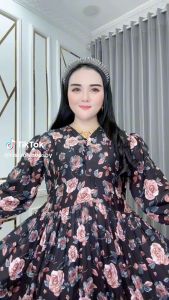 Dress Wanita Casandra Fatwa Bahan Katun Rayon Ld 110 Pb 138 Busui