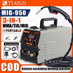 MIG Welding Machine Inverter Portable MIG/MMA/TIG 3IN1 Welding Machine MIG-999 220V High Quality Home Digital Display IGBT Technology Mig Electric Welding Machine set Power tools Welding Tools