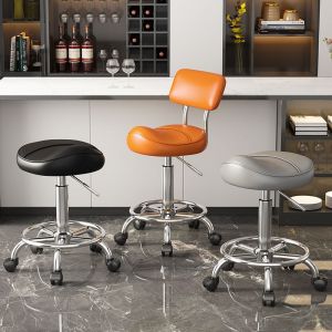 Multi-Functional Kitchen Stool Rotatable Adjustable Wheels