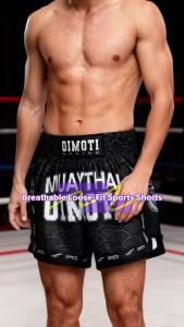 ONE Fitness Quick Dry Elastic Sports Shorts for Men Casual Martial Arts Boxing Wrestling Training Pants