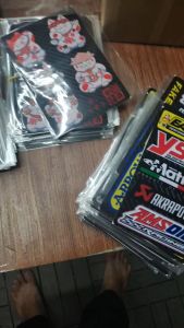 Sticker nổi Bộ Tem Logo Xe Máy size 150mmx100mm dán dễ thương rắng đen tổng hợp hoạt hình neon … dán mũ bảo hiểm vali laptop