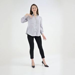 NMoutlet - Kemeja Soft Grey Silk Pocket