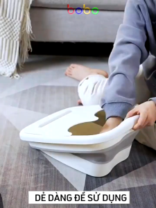 Chậu ngâm chân gấp gọn massage sức khỏe tại nhà xô ngâm chân cách nhiệt có giá đỡ điện thoại có nắp bồn ngâm chân TM12
