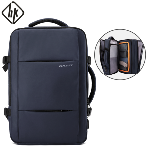 HK Multifunctional Mens Travel Backpack Expandable Business Backpack Waterproof Large 15.6" Laptop Bag with USB Fashion Daypack