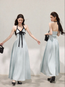 THROUS | Đầm A-Line Ôm Body Không Tay Màu Đối Chọi