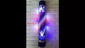 ร้านตัดผมเสาไฟ LED Hair Salon สีแดง สีขาว สีฟ้า ลายหมุน มีประกัน ส่งจากกรุงเทพมหานคร