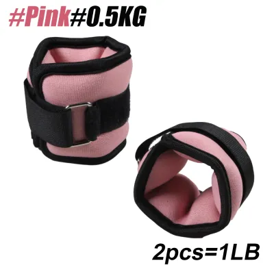 1Pair Adjustable Ankle & Wrist Weights (0.5kg/1kg) - Neoprene Leg Arm Straps for Running Yoga - Strength Training for Women Men