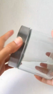 740ML ขวดโหลแก้ว ทรงเตี้ย ขนาดกลาง มีฝาปิดสนิทสีเทา แก้วหนาแน่น ถนอมอาหารชั้นดี เหมาะสำหรับใส่เครื่องปรุงทุกชนิด