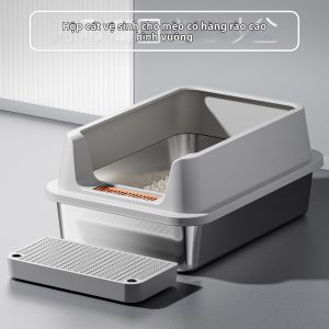 BOJIAJIAJU | Hộp Cát Vệ Sinh Mèo Bán Kín Chống Bắn Ra