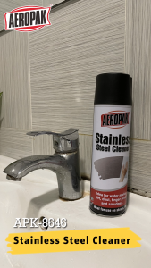 AEROPAK | Stainless Steel Cleaner Spray | 500ml | Fridge Oven Stove Polish | Remove Watermarks Fingerprints Smudges