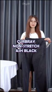 DISYAK - Cutbray Flare Jeans Non-Stretch Celana Panjang Ash Black 470-570