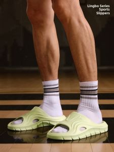 VEIDOORN Sports Slippers Mens Outdoor Basketball Thick Bottom Swimming Anti-slip Beach Shoes Summer Wear Comfortable EVA Material