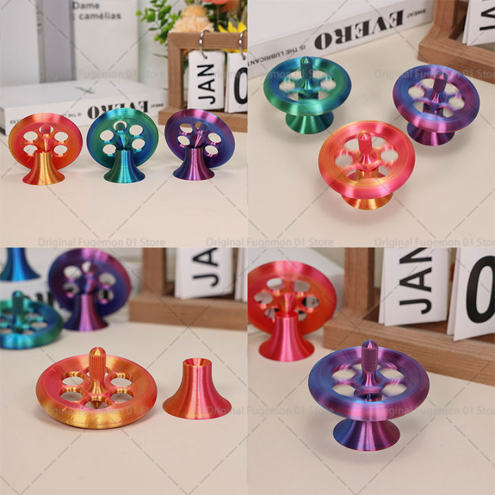 New 3D Printed Gyro Toy Long Lasting Rotation Hand Spinning Top Fingertips Small Cyclone Gyroscope Fidget Toys