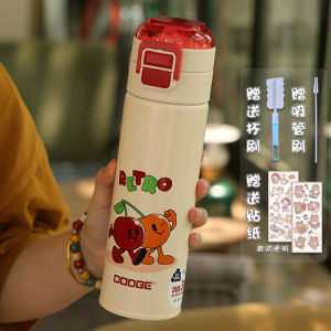 Cốc Nước Cách Nhiệt Bằng Thép Không Gỉ 316 Cho Trẻ Em DODGE Đi Học Cốc Đựng Nước Có Van Chui Bằng Nhựa Cho Bé Trai Và Bé Gái