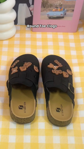 STOMPION Leather Clogs Shoes For Men And Women Thick-Soled Birken Dongdong Shoes Women‘s 2025 New  Half Slippers