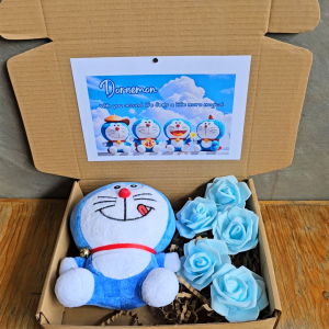 ✨ Blue Doraemon Cat Gift for Girlfriends or Best Friend Giftset Hampers Blue Theme Cute Ready to Gift