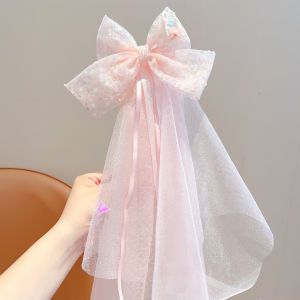 Fairy Princess Bow Veil Hair Clip