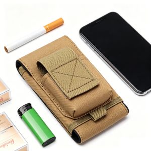 Tatical EDC Cigarette Box Cell Phone Pouch Waist Bag Outdoor Sports Leisure Cigarette Box Lighter Storage Bag Molle Phone Bag