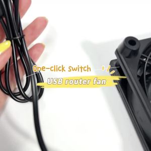 Quạt Làm Mát Yên Tĩnh 120mm Chạy Bằng USB Lưới Hai Mặt Dùng Cho Bộ Định Tuyến Modem TV Box PC - Vòng Bi Dầu 12cm Có Công Tắc