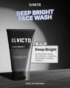 ELVICTO DEEP BRIGHT FACE WASH | Facial Wash Pria untuk Kulit Kusam & Berminyak