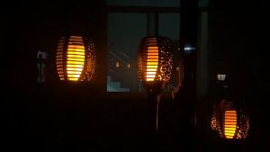 2pcs solar flame lamp Outdoor Garden Light Solar Powered Yard Path Lamp Waterproof decorative lights