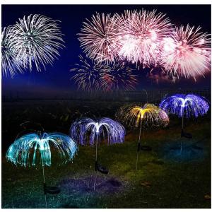 7 Colors Solar Jellyfish Lights LED Garden Lights Outdoor Wireless Fiber Optic Lamps For Lawn/Walk
