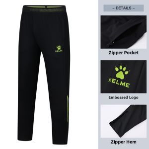 Kelme | Mens Training Long Pants Stretch Slim Fit Fleece Lined