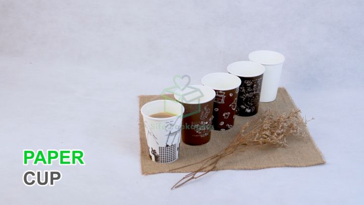 [25 Pcs] Paper Cup 9 Oz Gelas Kertas Kopi Teh Polos Motif Hot Cold ...
