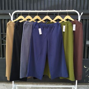 CELANA WANITA JUMBO KULOT PANJANG WAFLE CREPE SKINS MELAR ELASTIS MELAR NYAMAN DI PAKAI
